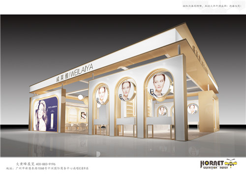 威萊雅美博會特裝展臺設(shè)計(jì)搭建