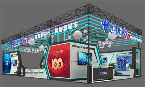 中國電信科技感展會設(shè)計(jì)案例分享之深圳光博會